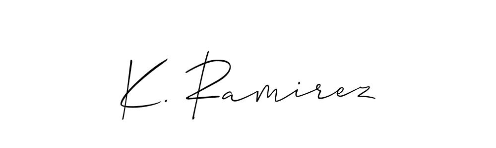 You should practise on your own different ways (Allison_Script) to write your name (K. Ramirez) in signature. don't let someone else do it for you. K. Ramirez signature style 2 images and pictures png