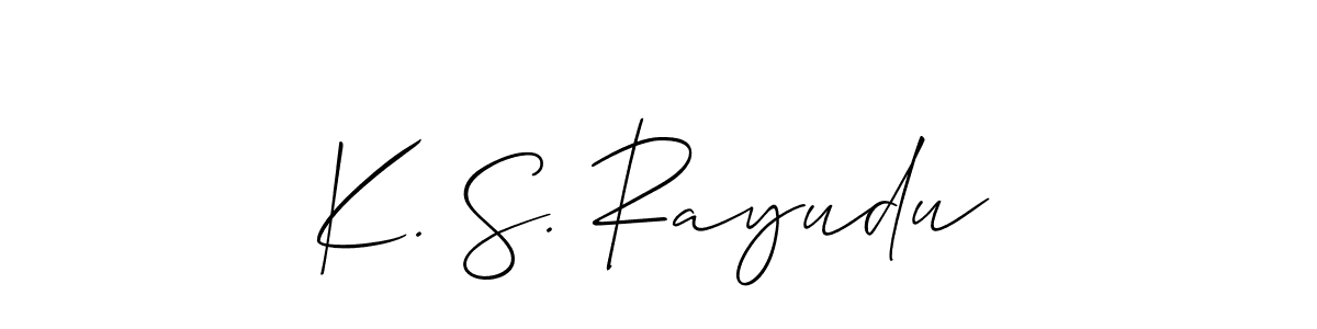 Best and Professional Signature Style for K. S. Rayudu. Allison_Script Best Signature Style Collection. K. S. Rayudu signature style 2 images and pictures png