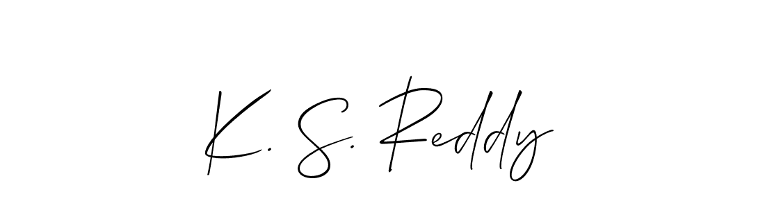 if you are searching for the best signature style for your name K. S. Reddy. so please give up your signature search. here we have designed multiple signature styles  using Allison_Script. K. S. Reddy signature style 2 images and pictures png