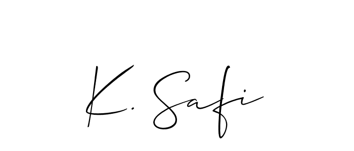 How to make K. Safi signature? Allison_Script is a professional autograph style. Create handwritten signature for K. Safi name. K. Safi signature style 2 images and pictures png