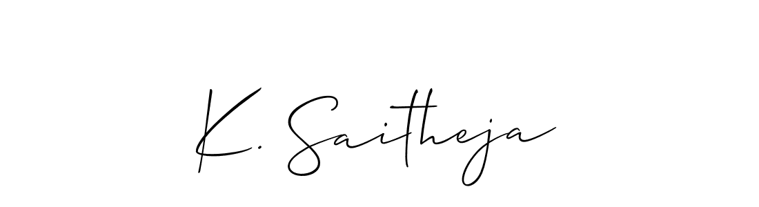 How to make K. Saitheja signature? Allison_Script is a professional autograph style. Create handwritten signature for K. Saitheja name. K. Saitheja signature style 2 images and pictures png