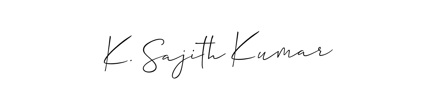 Design your own signature with our free online signature maker. With this signature software, you can create a handwritten (Allison_Script) signature for name K. Sajith Kumar. K. Sajith Kumar signature style 2 images and pictures png