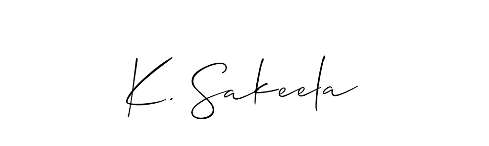 You can use this online signature creator to create a handwritten signature for the name K. Sakeela. This is the best online autograph maker. K. Sakeela signature style 2 images and pictures png