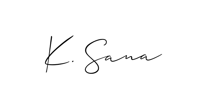 K. Sana stylish signature style. Best Handwritten Sign (Allison_Script) for my name. Handwritten Signature Collection Ideas for my name K. Sana. K. Sana signature style 2 images and pictures png