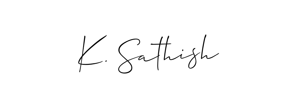 K. Sathish stylish signature style. Best Handwritten Sign (Allison_Script) for my name. Handwritten Signature Collection Ideas for my name K. Sathish. K. Sathish signature style 2 images and pictures png