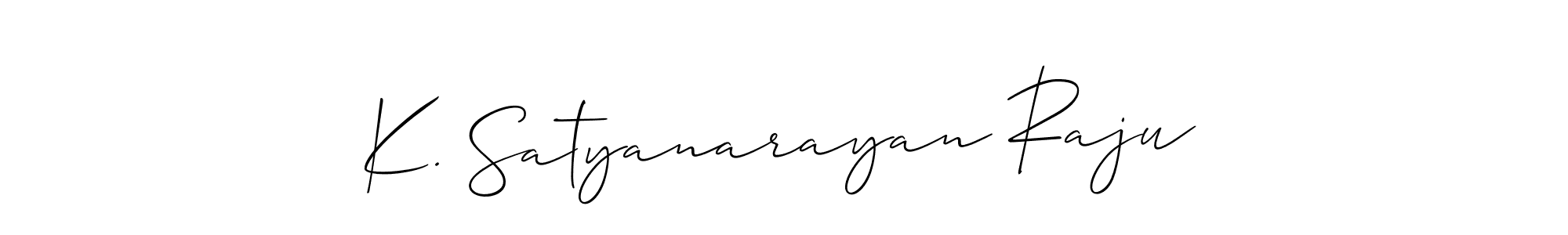 Also You can easily find your signature by using the search form. We will create K. Satyanarayan Raju name handwritten signature images for you free of cost using Allison_Script sign style. K. Satyanarayan Raju signature style 2 images and pictures png