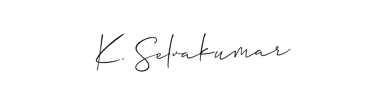 How to Draw K. Selvakumar signature style? Allison_Script is a latest design signature styles for name K. Selvakumar. K. Selvakumar signature style 2 images and pictures png