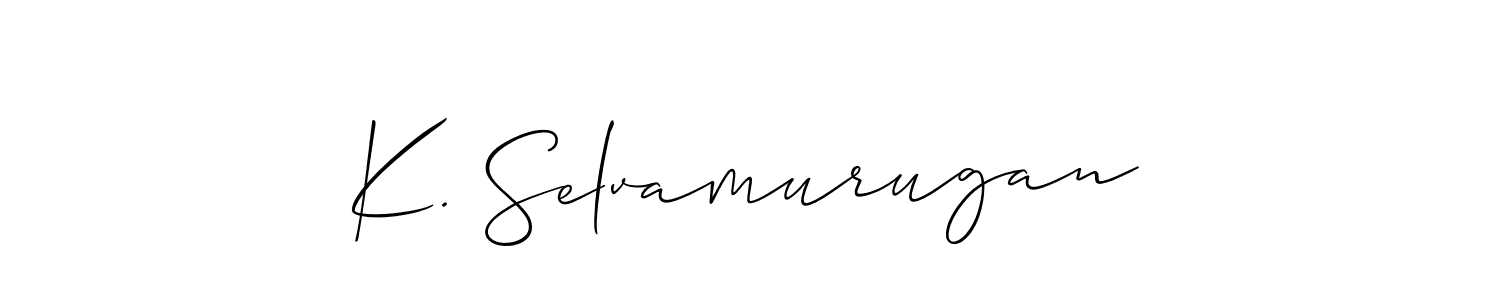 Also You can easily find your signature by using the search form. We will create K. Selvamurugan name handwritten signature images for you free of cost using Allison_Script sign style. K. Selvamurugan signature style 2 images and pictures png