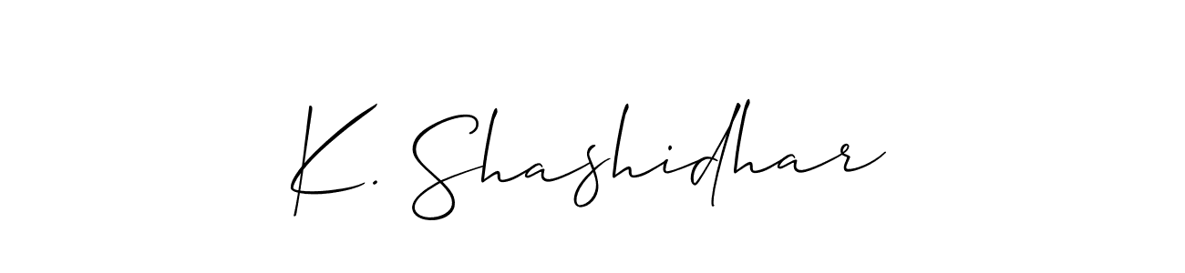 Create a beautiful signature design for name K. Shashidhar. With this signature (Allison_Script) fonts, you can make a handwritten signature for free. K. Shashidhar signature style 2 images and pictures png