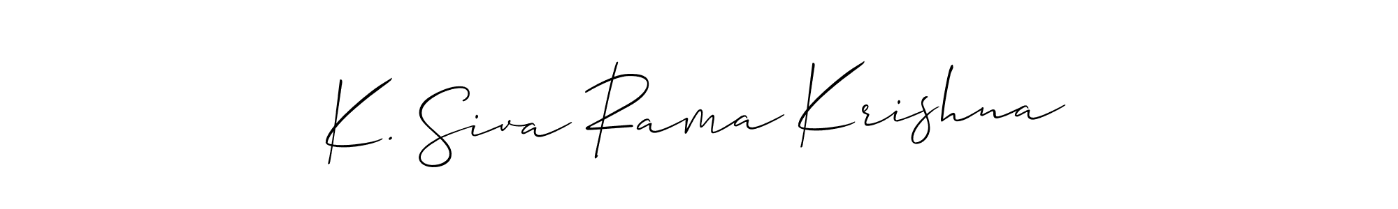 Design your own signature with our free online signature maker. With this signature software, you can create a handwritten (Allison_Script) signature for name K. Siva Rama Krishna. K. Siva Rama Krishna signature style 2 images and pictures png