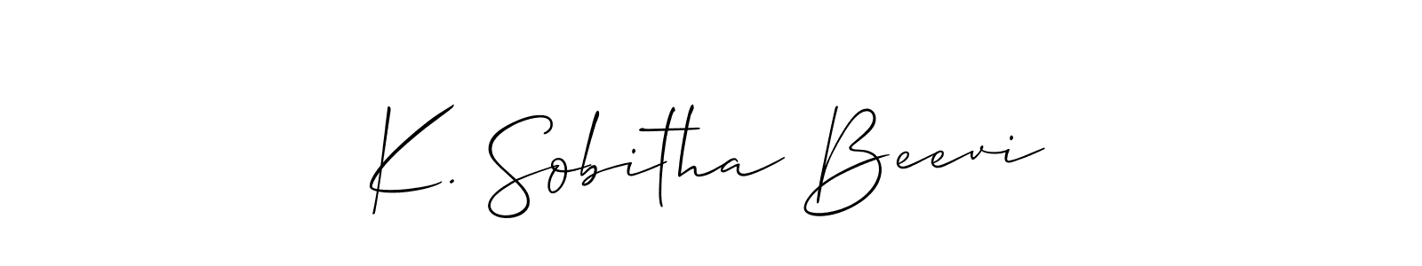 Also we have K. Sobitha Beevi name is the best signature style. Create professional handwritten signature collection using Allison_Script autograph style. K. Sobitha Beevi signature style 2 images and pictures png