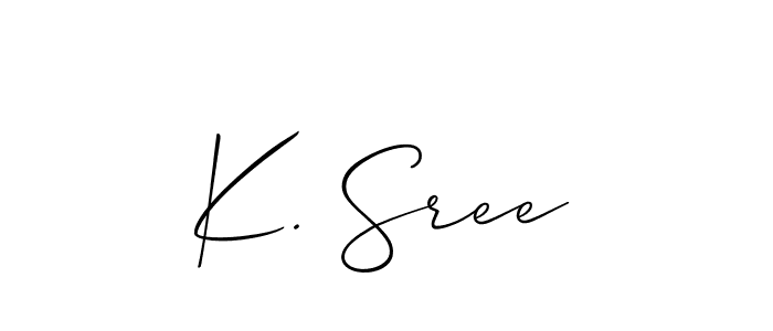 How to make K. Sree name signature. Use Allison_Script style for creating short signs online. This is the latest handwritten sign. K. Sree signature style 2 images and pictures png