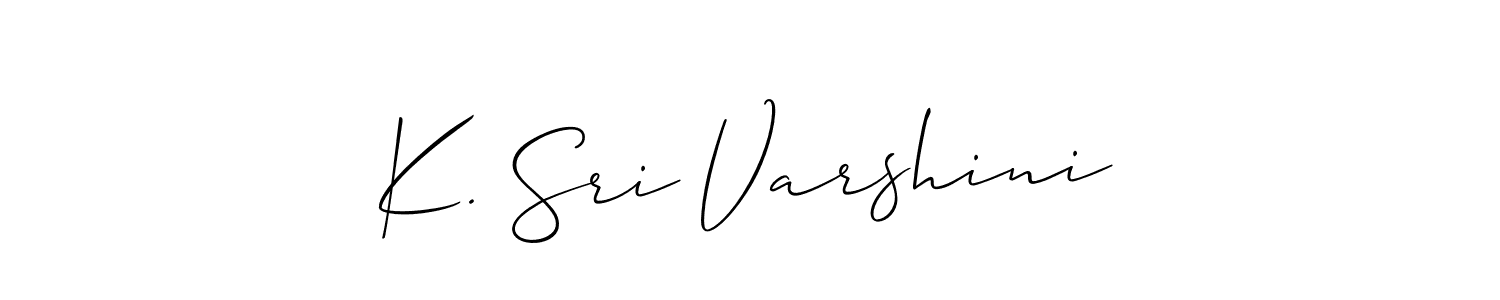 See photos of K. Sri Varshini official signature by Spectra . Check more albums & portfolios. Read reviews & check more about Allison_Script font. K. Sri Varshini signature style 2 images and pictures png