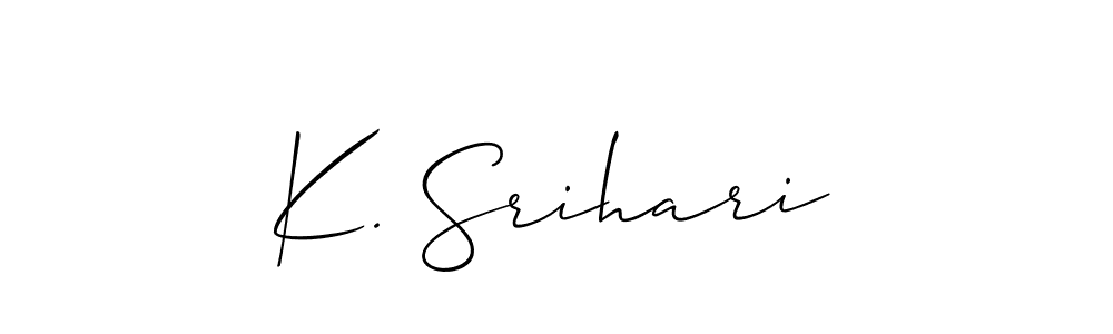 Make a short K. Srihari signature style. Manage your documents anywhere anytime using Allison_Script. Create and add eSignatures, submit forms, share and send files easily. K. Srihari signature style 2 images and pictures png