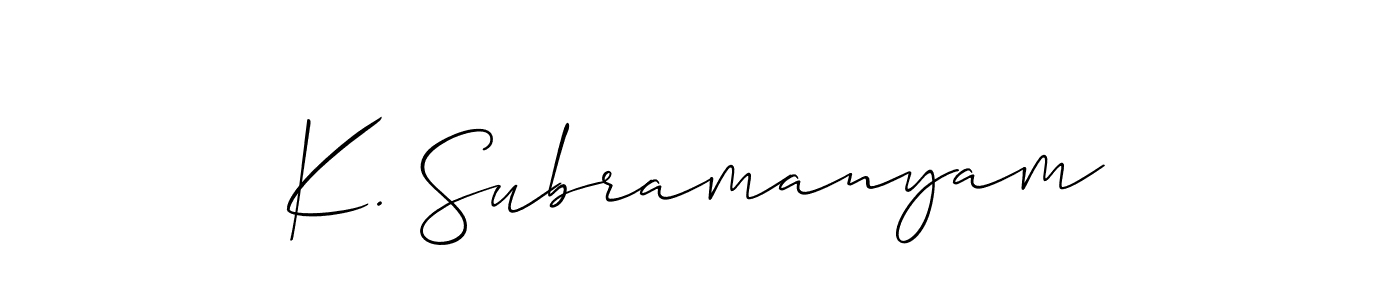 You can use this online signature creator to create a handwritten signature for the name K. Subramanyam. This is the best online autograph maker. K. Subramanyam signature style 2 images and pictures png