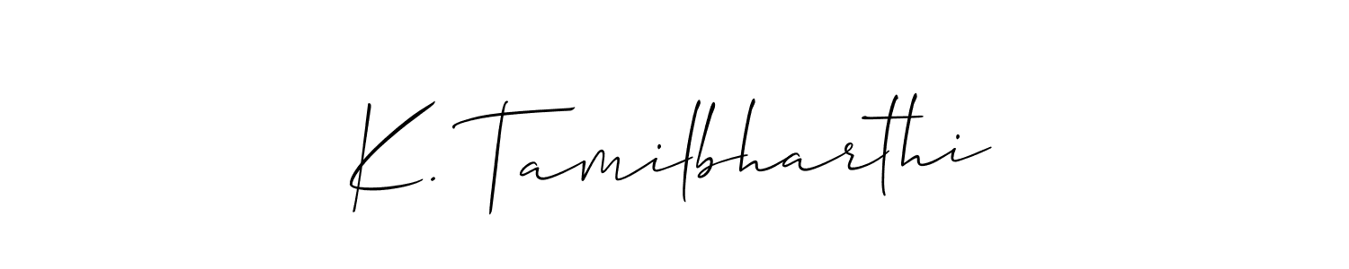 How to Draw K. Tamilbharthi signature style? Allison_Script is a latest design signature styles for name K. Tamilbharthi. K. Tamilbharthi signature style 2 images and pictures png