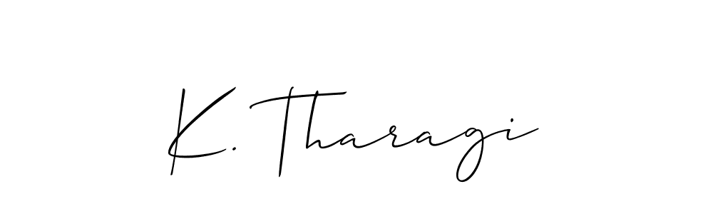 How to Draw K. Tharagi signature style? Allison_Script is a latest design signature styles for name K. Tharagi. K. Tharagi signature style 2 images and pictures png