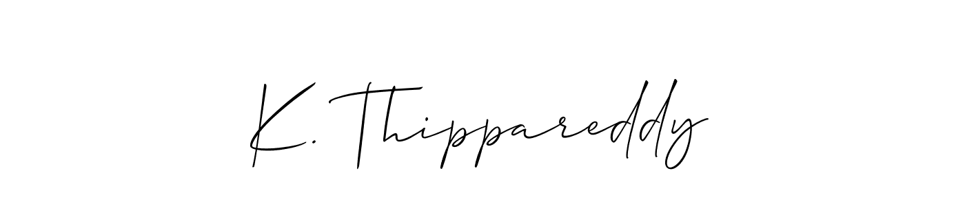 Create a beautiful signature design for name K. Thippareddy. With this signature (Allison_Script) fonts, you can make a handwritten signature for free. K. Thippareddy signature style 2 images and pictures png