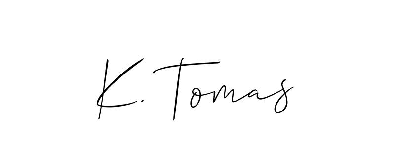 How to Draw K. Tomas signature style? Allison_Script is a latest design signature styles for name K. Tomas. K. Tomas signature style 2 images and pictures png
