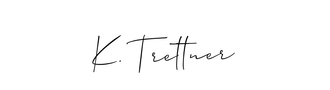 Also You can easily find your signature by using the search form. We will create K. Trettner name handwritten signature images for you free of cost using Allison_Script sign style. K. Trettner signature style 2 images and pictures png