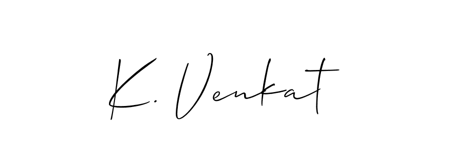 Best and Professional Signature Style for K. Venkat. Allison_Script Best Signature Style Collection. K. Venkat signature style 2 images and pictures png