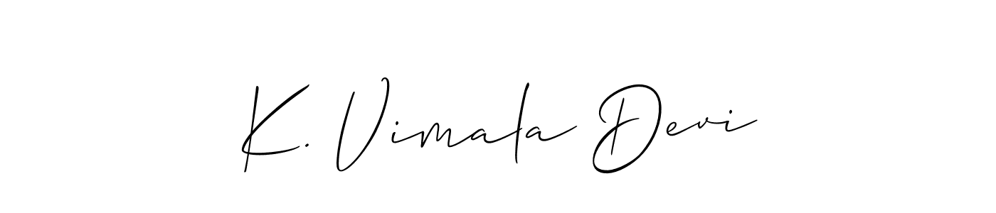 How to Draw K. Vimala Devi signature style? Allison_Script is a latest design signature styles for name K. Vimala Devi. K. Vimala Devi signature style 2 images and pictures png