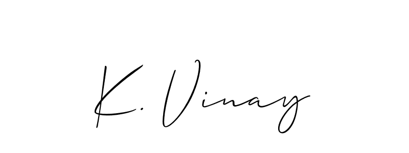 K. Vinay stylish signature style. Best Handwritten Sign (Allison_Script) for my name. Handwritten Signature Collection Ideas for my name K. Vinay. K. Vinay signature style 2 images and pictures png