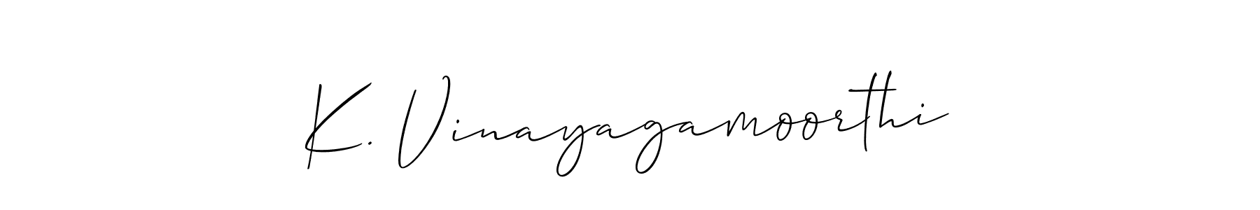 It looks lik you need a new signature style for name K. Vinayagamoorthi. Design unique handwritten (Allison_Script) signature with our free signature maker in just a few clicks. K. Vinayagamoorthi signature style 2 images and pictures png