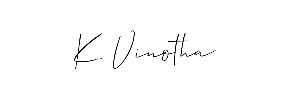 How to Draw K. Vinotha signature style? Allison_Script is a latest design signature styles for name K. Vinotha. K. Vinotha signature style 2 images and pictures png