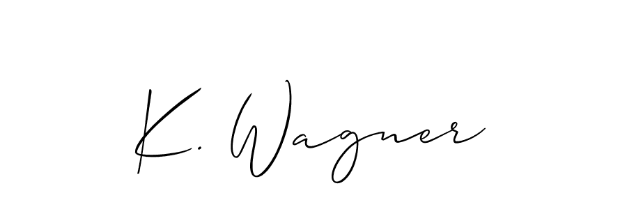 K. Wagner stylish signature style. Best Handwritten Sign (Allison_Script) for my name. Handwritten Signature Collection Ideas for my name K. Wagner. K. Wagner signature style 2 images and pictures png