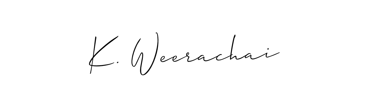 Best and Professional Signature Style for K. Weerachai. Allison_Script Best Signature Style Collection. K. Weerachai signature style 2 images and pictures png