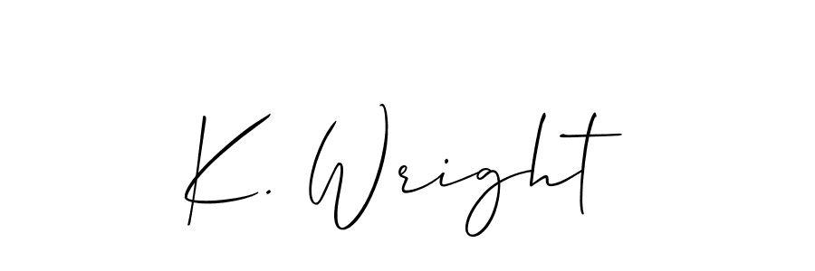 Make a short K. Wright signature style. Manage your documents anywhere anytime using Allison_Script. Create and add eSignatures, submit forms, share and send files easily. K. Wright signature style 2 images and pictures png