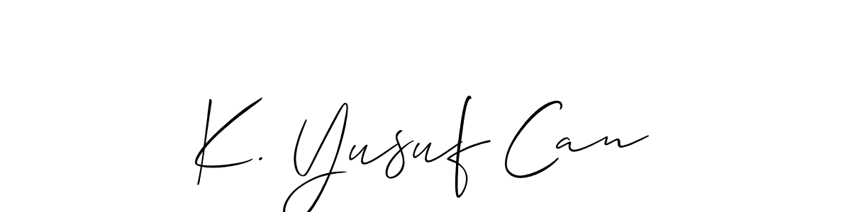 if you are searching for the best signature style for your name K. Yusuf Can. so please give up your signature search. here we have designed multiple signature styles  using Allison_Script. K. Yusuf Can signature style 2 images and pictures png