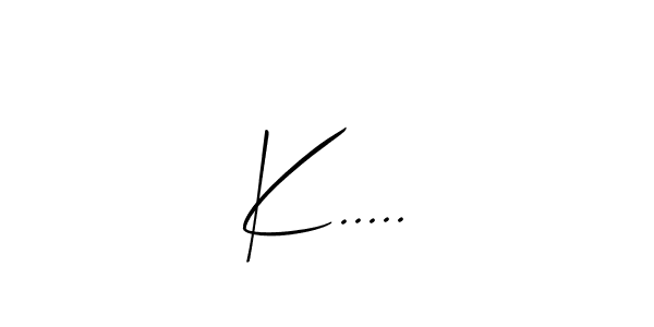 How to make K..... signature? Allison_Script is a professional autograph style. Create handwritten signature for K..... name. K..... signature style 2 images and pictures png