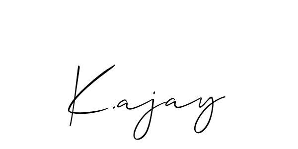 Make a short K.ajay signature style. Manage your documents anywhere anytime using Allison_Script. Create and add eSignatures, submit forms, share and send files easily. K.ajay signature style 2 images and pictures png