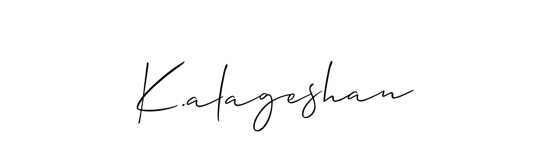 This is the best signature style for the K.alageshan name. Also you like these signature font (Allison_Script). Mix name signature. K.alageshan signature style 2 images and pictures png