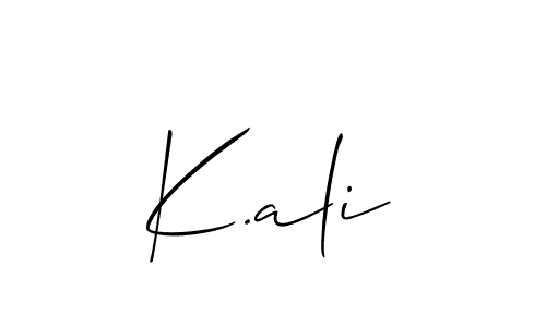 Create a beautiful signature design for name K.ali. With this signature (Allison_Script) fonts, you can make a handwritten signature for free. K.ali signature style 2 images and pictures png