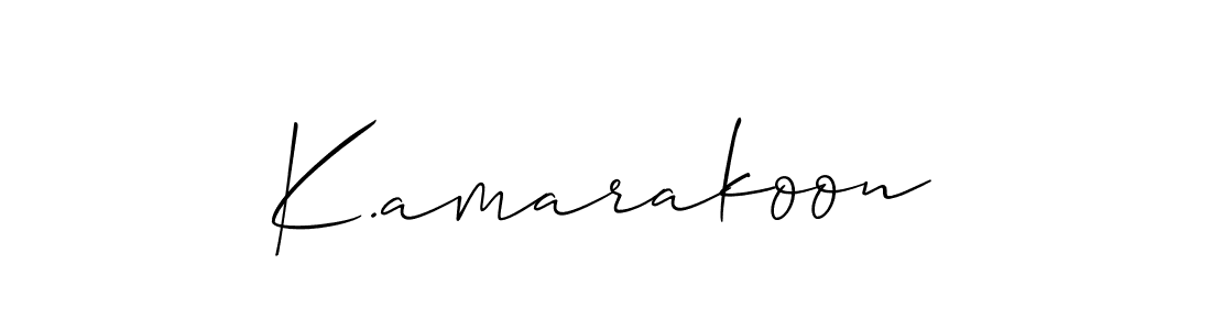 Also You can easily find your signature by using the search form. We will create K.amarakoon name handwritten signature images for you free of cost using Allison_Script sign style. K.amarakoon signature style 2 images and pictures png