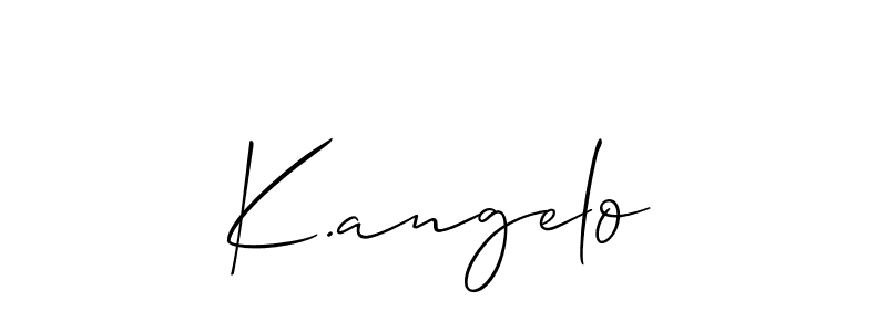 You should practise on your own different ways (Allison_Script) to write your name (K.angelo) in signature. don't let someone else do it for you. K.angelo signature style 2 images and pictures png