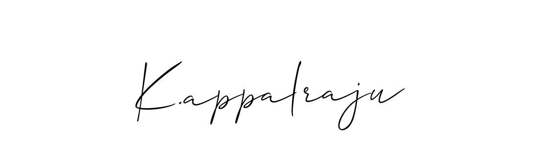 Make a short K.appalraju signature style. Manage your documents anywhere anytime using Allison_Script. Create and add eSignatures, submit forms, share and send files easily. K.appalraju signature style 2 images and pictures png