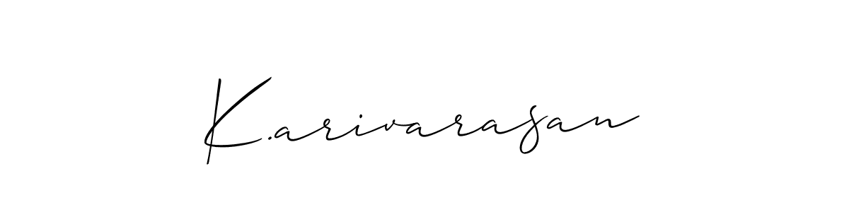 How to Draw K.arivarasan signature style? Allison_Script is a latest design signature styles for name K.arivarasan. K.arivarasan signature style 2 images and pictures png