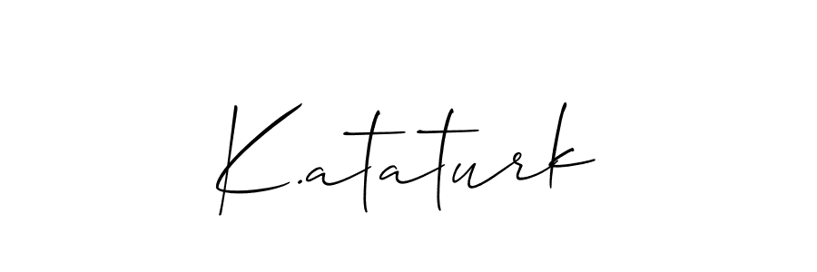 K.ataturk stylish signature style. Best Handwritten Sign (Allison_Script) for my name. Handwritten Signature Collection Ideas for my name K.ataturk. K.ataturk signature style 2 images and pictures png