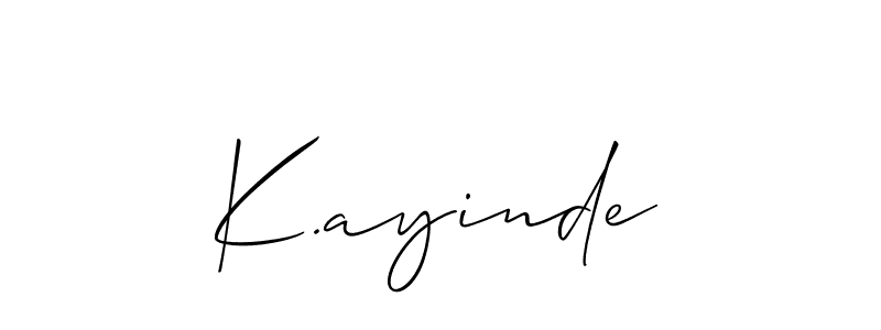 How to make K.ayinde signature? Allison_Script is a professional autograph style. Create handwritten signature for K.ayinde name. K.ayinde signature style 2 images and pictures png