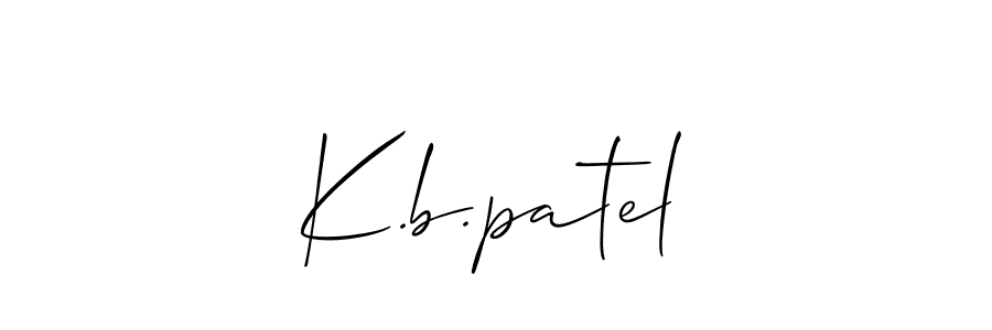 Create a beautiful signature design for name K.b.patel. With this signature (Allison_Script) fonts, you can make a handwritten signature for free. K.b.patel signature style 2 images and pictures png