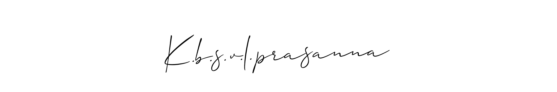 K.b.s.v.l.prasanna stylish signature style. Best Handwritten Sign (Allison_Script) for my name. Handwritten Signature Collection Ideas for my name K.b.s.v.l.prasanna. K.b.s.v.l.prasanna signature style 2 images and pictures png