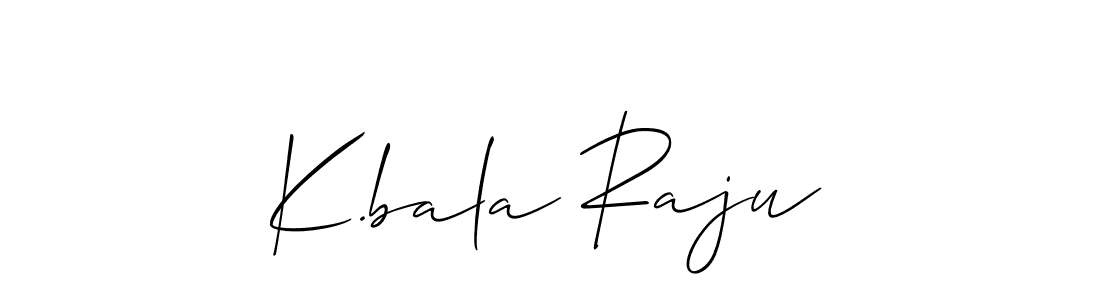 Design your own signature with our free online signature maker. With this signature software, you can create a handwritten (Allison_Script) signature for name K.bala Raju. K.bala Raju signature style 2 images and pictures png