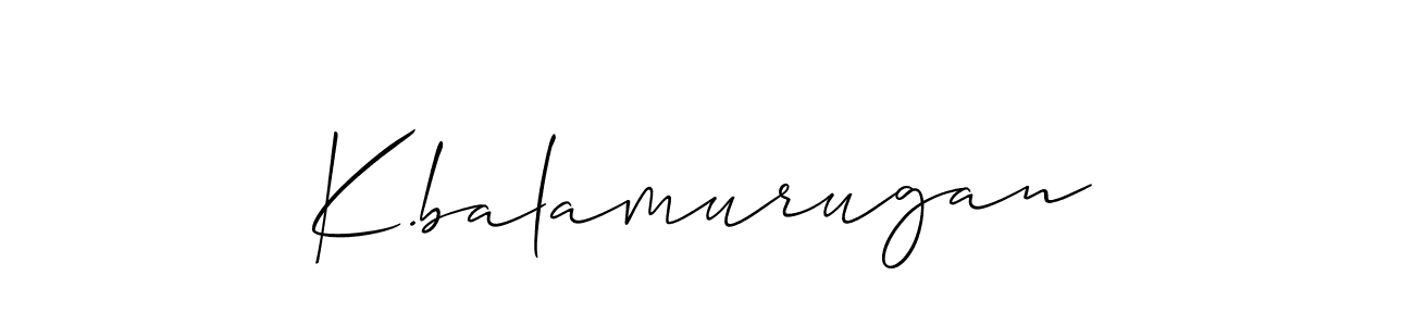 The best way (Allison_Script) to make a short signature is to pick only two or three words in your name. The name K.balamurugan include a total of six letters. For converting this name. K.balamurugan signature style 2 images and pictures png