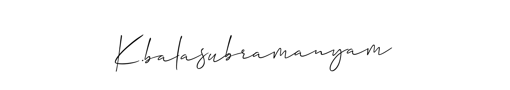 Also we have K.balasubramanyam name is the best signature style. Create professional handwritten signature collection using Allison_Script autograph style. K.balasubramanyam signature style 2 images and pictures png