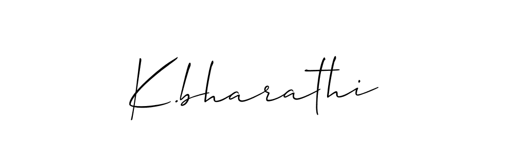 Also You can easily find your signature by using the search form. We will create K.bharathi name handwritten signature images for you free of cost using Allison_Script sign style. K.bharathi signature style 2 images and pictures png