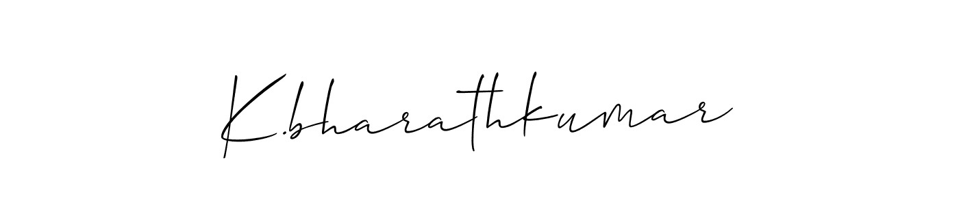 Create a beautiful signature design for name K.bharathkumar. With this signature (Allison_Script) fonts, you can make a handwritten signature for free. K.bharathkumar signature style 2 images and pictures png